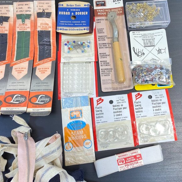 Sewing Tools, Set of 1, Sewing Notions, Zipper, Colorful, Buttons, Washable Pen - Picture 3 of 10